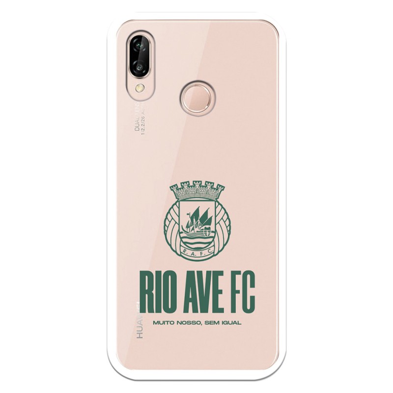 Funda para Huawei P20 Lite del Rio Ave FC Escudo Leather Case Negra Escudo Leather Case Negra - Licencia Oficial Rio Ave FC