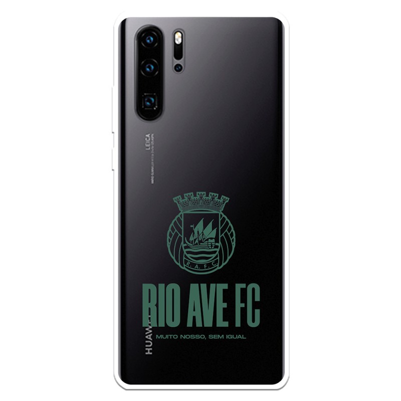 Funda para Huawei P30 Pro del Rio Ave FC Escudo Leather Case Negra Escudo Leather Case Negra - Licencia Oficial Rio Ave FC