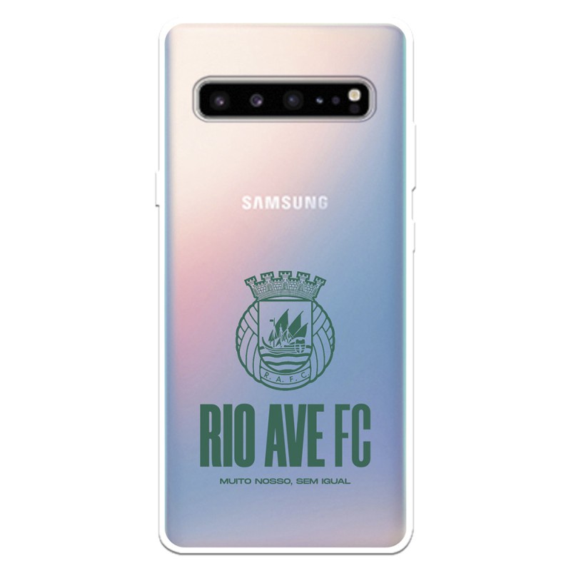 Funda para Samsung Galaxy S10 del Rio Ave FC Escudo Leather Case Negra Escudo Leather Case Negra - Licencia Oficial Rio Ave FC