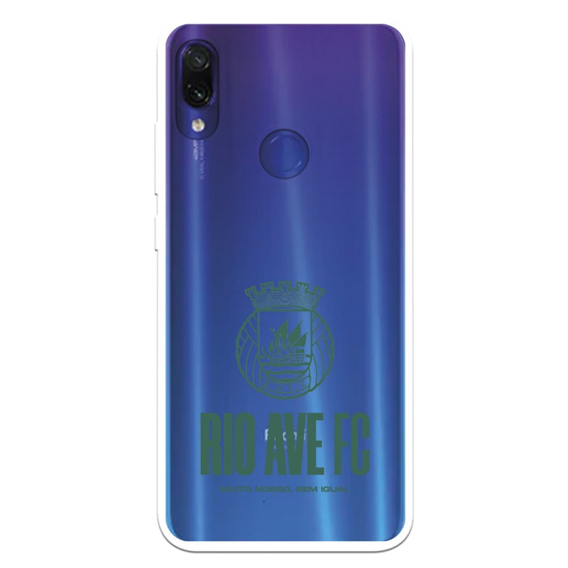 Funda para Xiaomi Redmi Note 7 del Rio Ave FC Escudo Leather Case Negra Escudo Leather Case Negra - Licencia Oficial Rio Ave FC