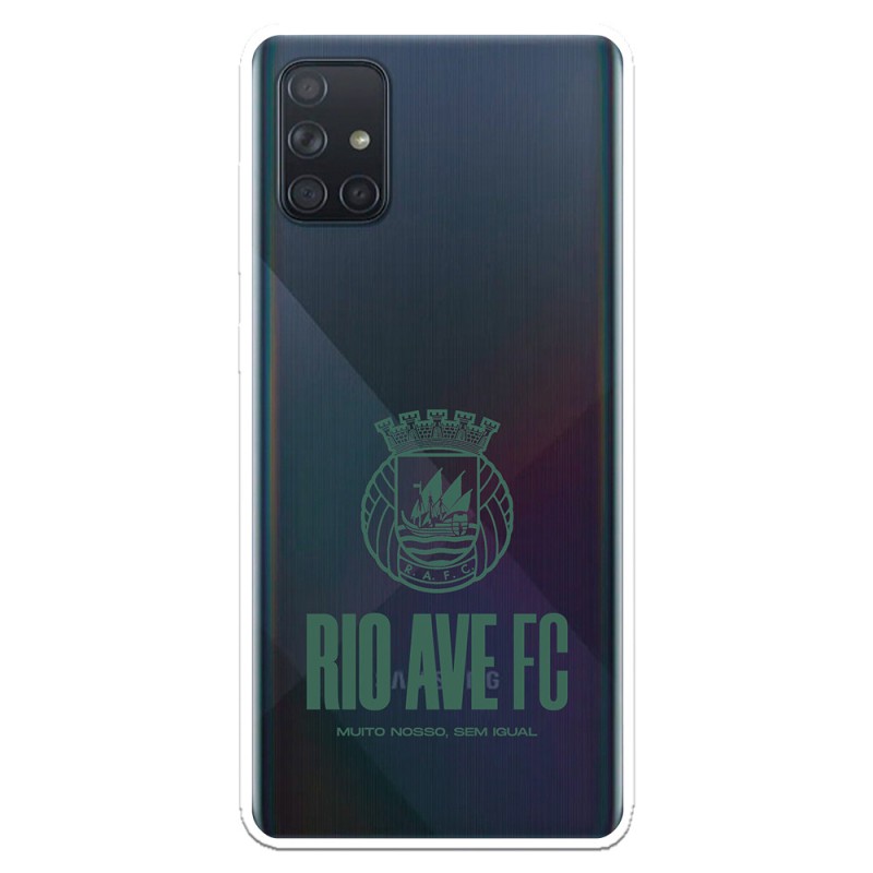 Funda para Samsung Galaxy A71 del Rio Ave FC Escudo Leather Case Negra Escudo Leather Case Negra - Licencia Oficial Rio Ave FC