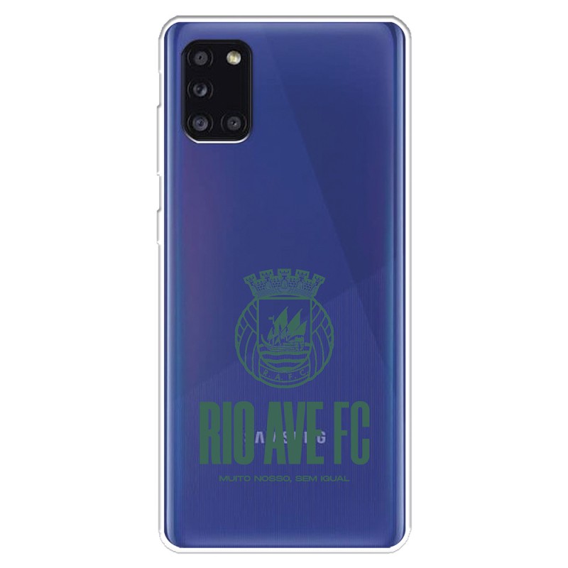 Funda para Samsung Galaxy A31 del Rio Ave FC Escudo Leather Case Negra Escudo Leather Case Negra - Licencia Oficial Rio Ave FC