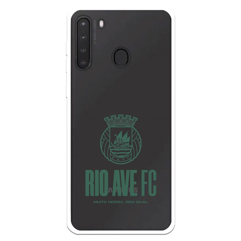 Funda para Samsung Galaxy A21 del Rio Ave FC Escudo Leather Case Negra Escudo Leather Case Negra - Licencia Oficial Rio Ave FC