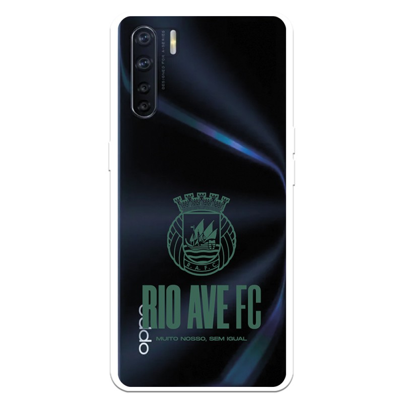 Funda para Oppo A91 del Rio Ave FC Escudo Leather Case Negra Escudo Leather Case Negra - Licencia Oficial Rio Ave FC