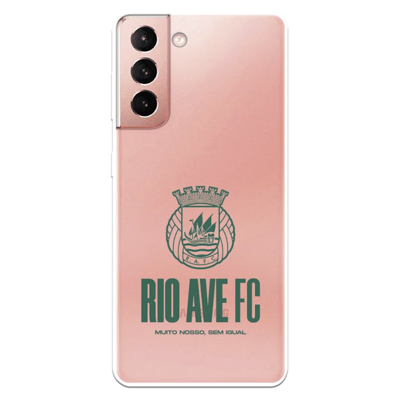 Funda para Samsung Galaxy S21 del Rio Ave FC Escudo Leather Case Negra Escudo Leather Case Negra - Licencia Oficial Rio Ave FC