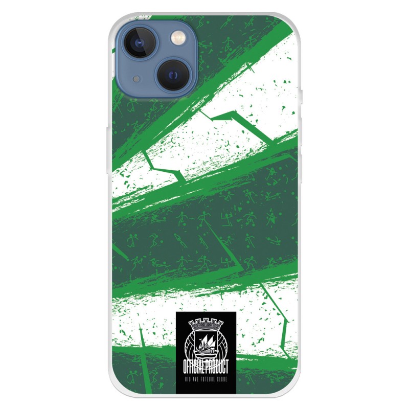 Funda para iPhone 13 del Rio Ave FC Líneas Verdes y Blancas Líneas Verdes y Blancas - Licencia Oficial Rio Ave FC