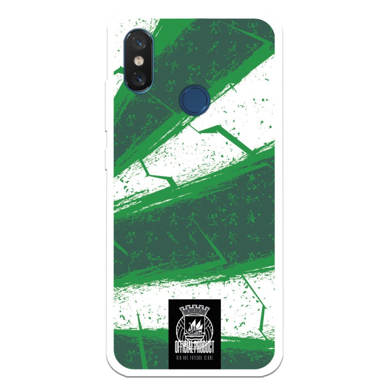 Funda para Xiaomi Mi 8 del Rio Ave FC Líneas Verdes y Blancas Líneas Verdes y Blancas - Licencia Oficial Rio Ave FC