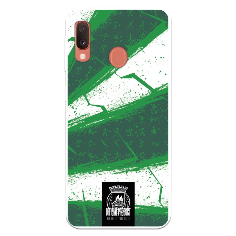 Funda para Samsung Galaxy A20e del Rio Ave FC Líneas Verdes y Blancas Líneas Verdes y Blancas - Licencia Oficial Rio Ave FC