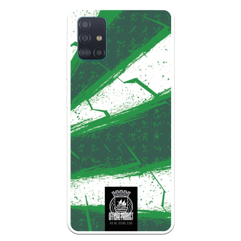 Funda para Samsung Galaxy A51 del Rio Ave FC Líneas Verdes y Blancas Líneas Verdes y Blancas - Licencia Oficial Rio Ave FC