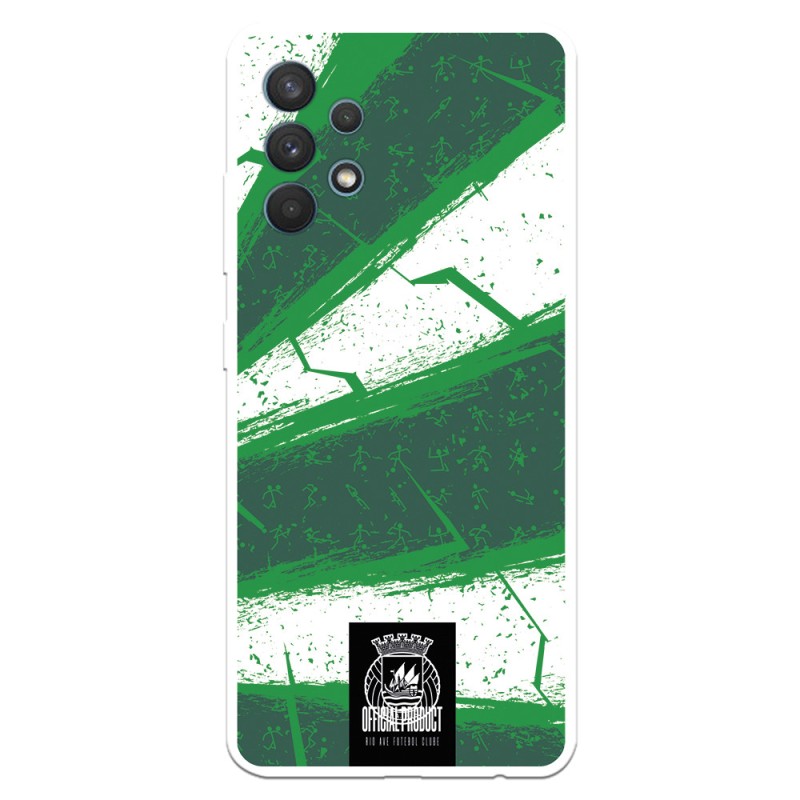 Funda para Samsung Galaxy A32 4G del Rio Ave FC Líneas Verdes y Blancas Líneas Verdes y Blancas - Licencia Oficial Rio Ave FC