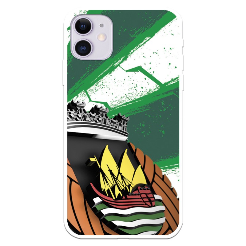 Funda para iPhone 11 del Rio Ave FC Escudo Fondo Verde y Blanco Escudo Fondo Verde y Blanco - Licencia Oficial Rio Ave FC