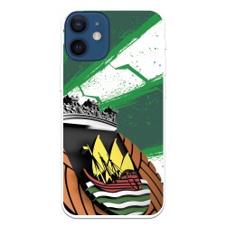 Funda para iPhone 12 Mini del Rio Ave FC Escudo Fondo Verde y Blanco Escudo Fondo Verde y Blanco - Licencia Oficial Rio Ave FC