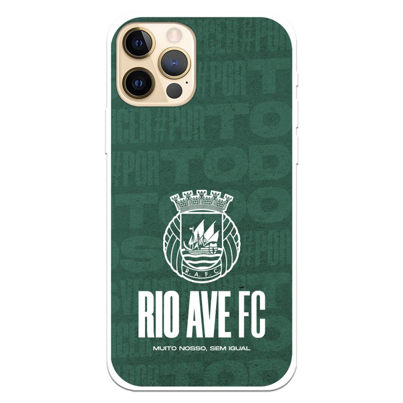 Funda para iPhone 12 del Rio Ave FC Escudo Blanco Escudo Blanco - Licencia Oficial Rio Ave FC