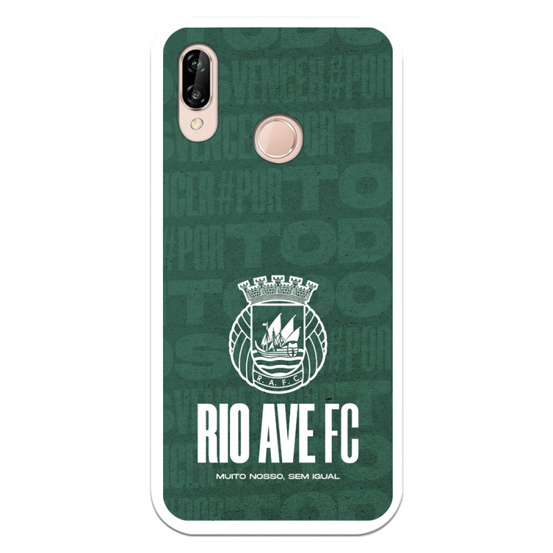 Funda para Huawei P20 Lite del Rio Ave FC Escudo Blanco Escudo Blanco - Licencia Oficial Rio Ave FC