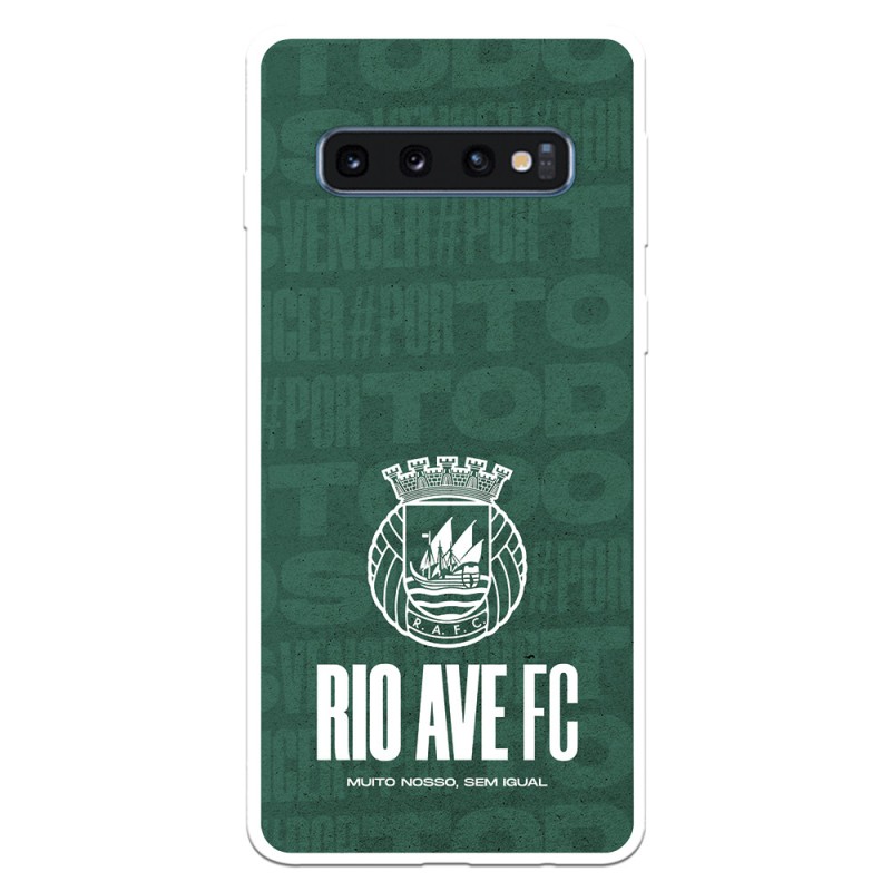 Funda para Samsung Galaxy S10 Plus del Rio Ave FC Escudo Blanco Escudo Blanco - Licencia Oficial Rio Ave FC