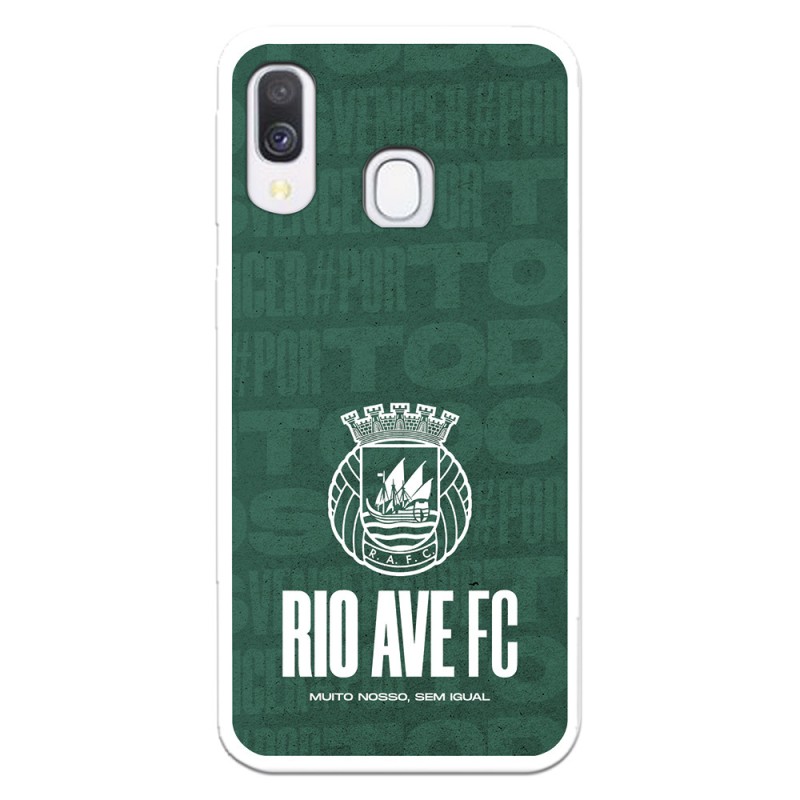 Funda para Samsung Galaxy A40 del Rio Ave FC Escudo Blanco Escudo Blanco - Licencia Oficial Rio Ave FC