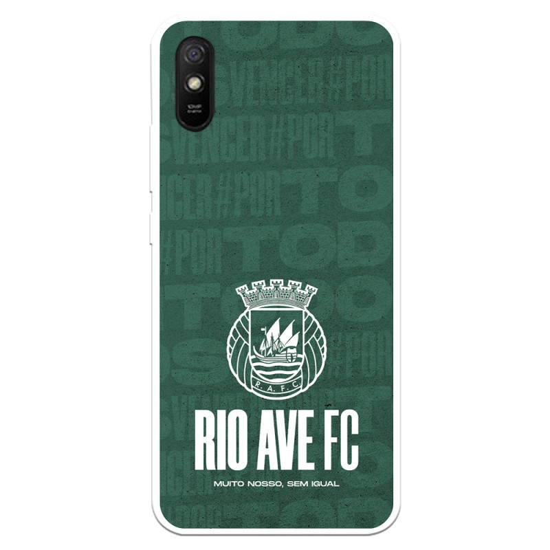 Funda para Xiaomi Redmi 9A del Rio Ave FC Escudo Blanco Escudo Blanco - Licencia Oficial Rio Ave FC