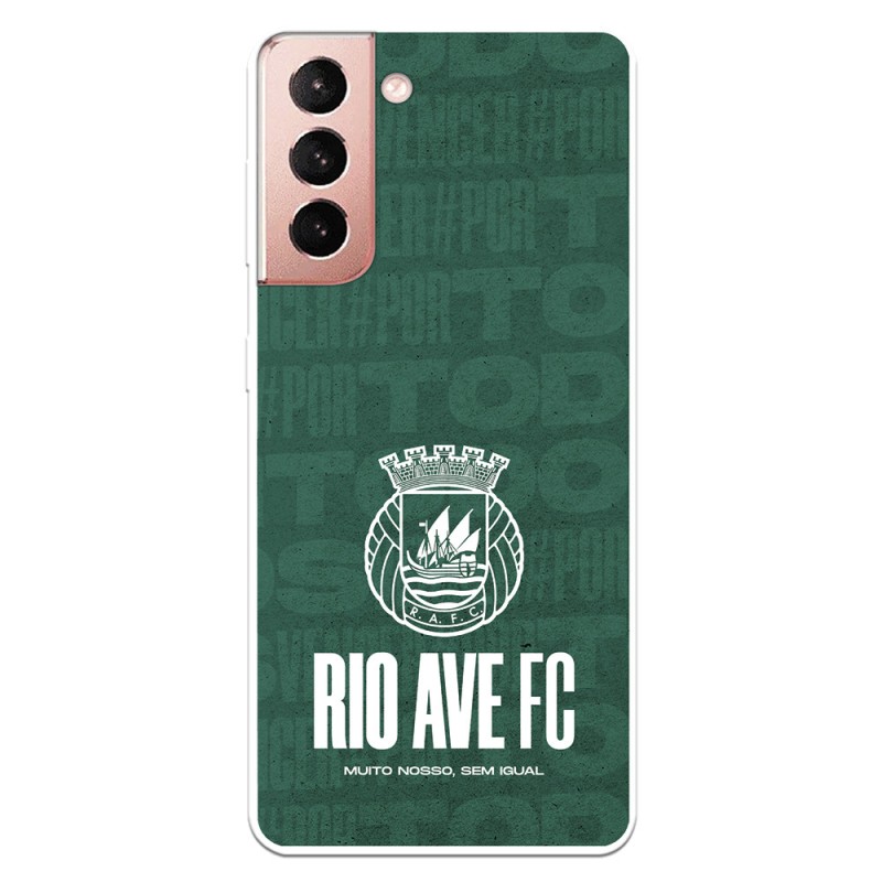 Funda para Samsung Galaxy S21 del Rio Ave FC Escudo Blanco Escudo Blanco - Licencia Oficial Rio Ave FC