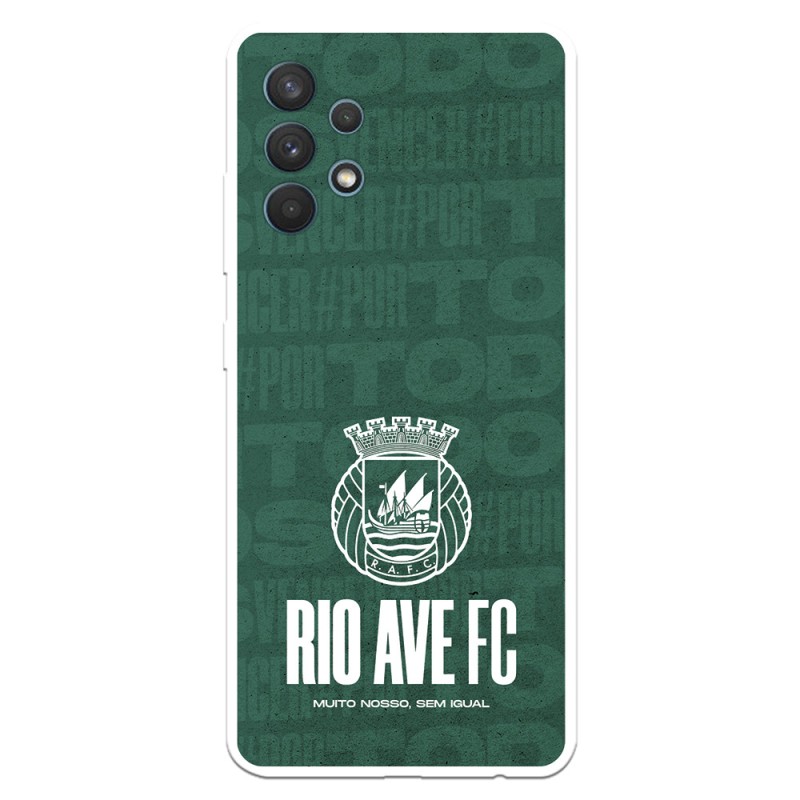 Funda para Samsung Galaxy A32 4G del Rio Ave FC Escudo Blanco Escudo Blanco - Licencia Oficial Rio Ave FC