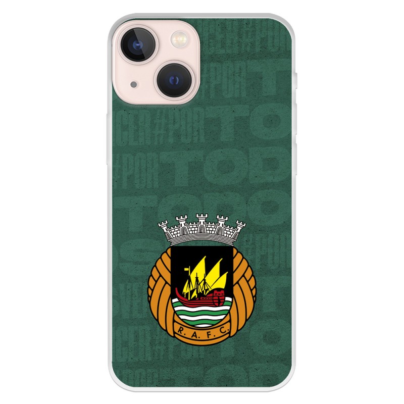 Funda para iPhone 13 Mini del Rio Ave FC Escudo Fondo Verde Escudo Fondo Verde - Licencia Oficial Rio Ave FC