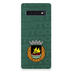 Funda para Samsung Galaxy S10 Plus del Rio Ave FC Escudo Fondo Verde Escudo Fondo Verde - Licencia Oficial Rio Ave FC