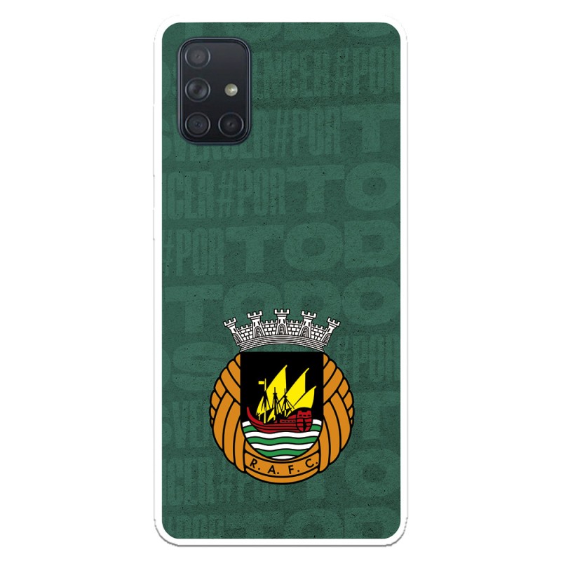 Funda para Samsung Galaxy A71 del Rio Ave FC Escudo Fondo Verde Escudo Fondo Verde - Licencia Oficial Rio Ave FC