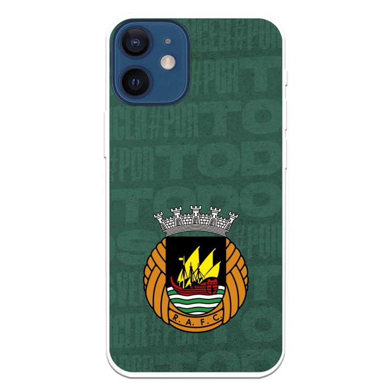 Funda para iPhone 12 Mini del Rio Ave FC Escudo Fondo Verde Escudo Fondo Verde - Licencia Oficial Rio Ave FC