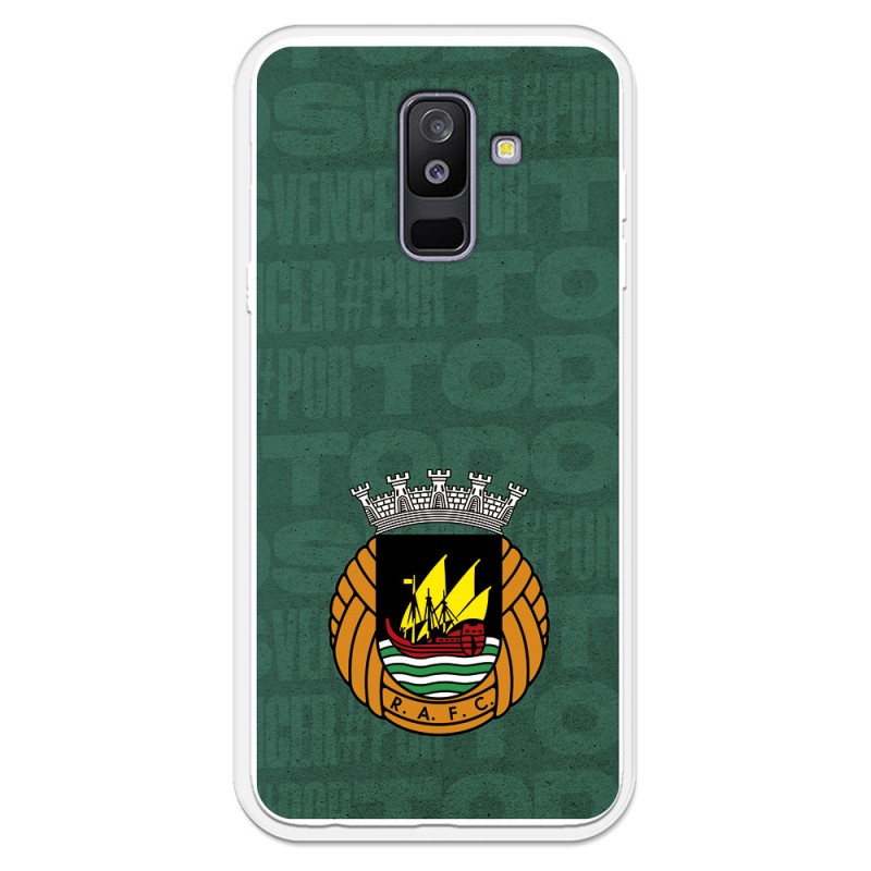 Funda para Samsung Galaxy A6 Plus 2018 del Rio Ave FC Escudo Fondo Verde Escudo Fondo Verde - Licencia Oficial Rio Ave FC