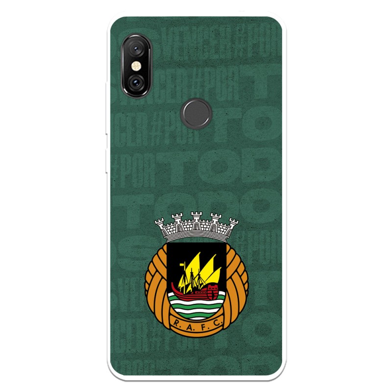 Funda para Xiaomi Redmi Note 6 del Rio Ave FC Escudo Fondo Verde Escudo Fondo Verde - Licencia Oficial Rio Ave FC