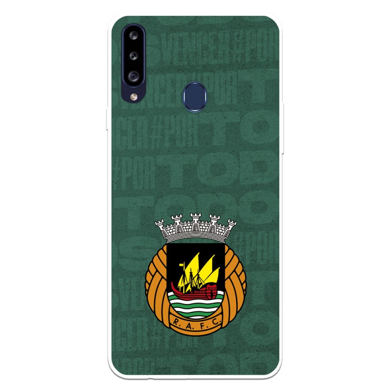 Funda para Samsung Galaxy A20s del Rio Ave FC Escudo Fondo Verde Escudo Fondo Verde - Licencia Oficial Rio Ave FC