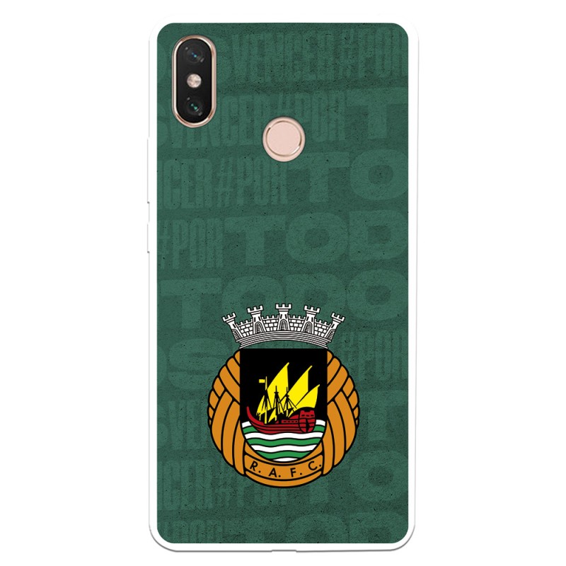 Funda para Xiaomi Mi Max 3 del Rio Ave FC Escudo Fondo Verde Escudo Fondo Verde - Licencia Oficial Rio Ave FC