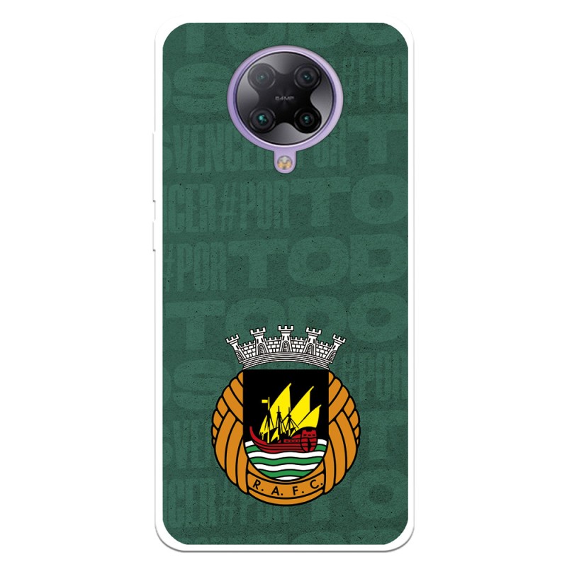 Funda para Xiaomi Redmi K30 Pro del Rio Ave FC Escudo Fondo Verde Escudo Fondo Verde - Licencia Oficial Rio Ave FC