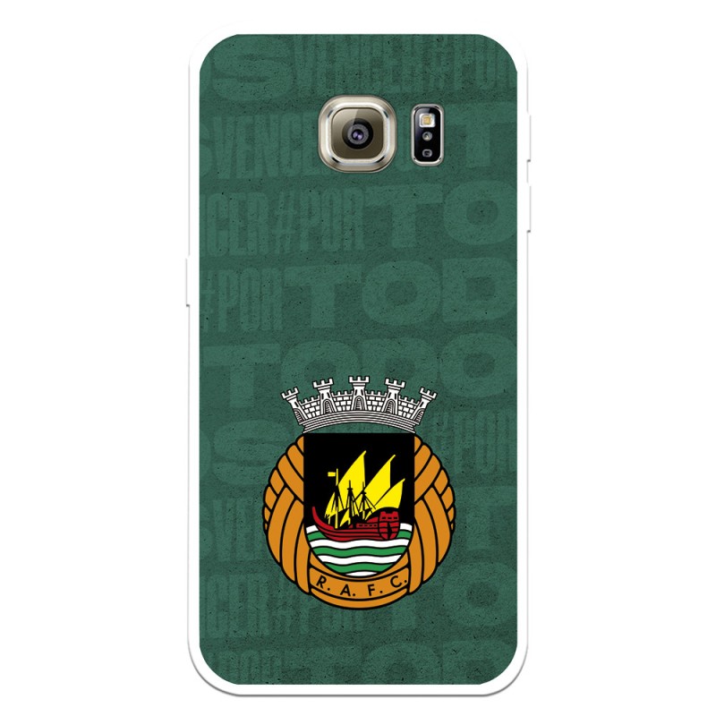 Funda para Samsung Galaxy S6 Edge Plus del Rio Ave FC Escudo Fondo Verde Escudo Fondo Verde - Licencia Oficial Rio Ave FC