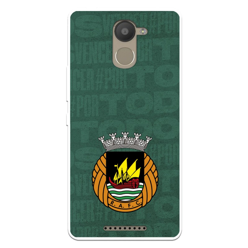 Funda para BQ Aquaris U Plus del Rio Ave FC Escudo Fondo Verde Escudo Fondo Verde - Licencia Oficial Rio Ave FC