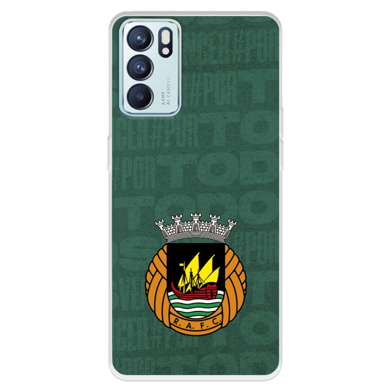 Funda para Oppo Reno6 del Rio Ave FC Escudo Fondo Verde Escudo Fondo Verde - Licencia Oficial Rio Ave FC