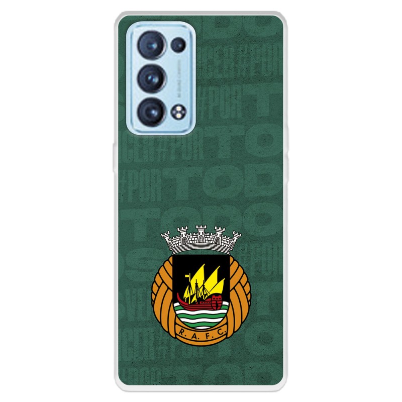 Funda para Oppo Reno6 Pro del Rio Ave FC Escudo Fondo Verde Escudo Fondo Verde - Licencia Oficial Rio Ave FC