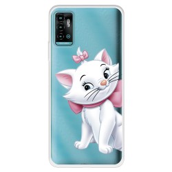 Funda para ZTE Blade A71 Oficial de Disney Marie Silueta - Los Aristogatos