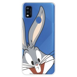 Funda para ZTE Blade A51 Oficial de Warner Bros Bugs Bunny Silueta Transparente - Looney Tunes