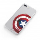 Funda para Xiaomi Redmi K30 Oficial de Marvel Capitán América Escudo Transparente - Marvel