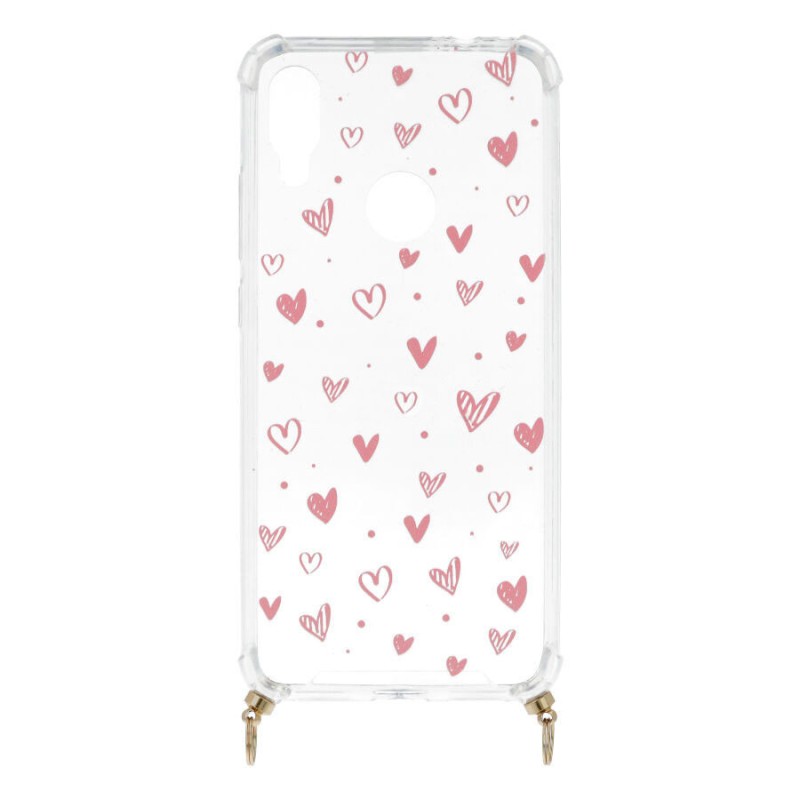 Funda Silicona Colgante Corazones para Xiaomi Redmi Note 7 Pro