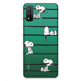Funda para Huawei P Smart 2020 Oficial de Peanuts Snoopy rayas - Snoopy