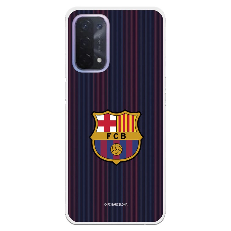 Funda para Oppo A74 5G del Barcelona Rayas Blaugrana - Licencia Oficial FC Barcelona