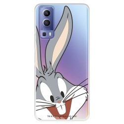 Funda para Vivo Y72 5G Oficial de Warner Bros Bugs Bunny Silueta Transparente - Looney Tunes