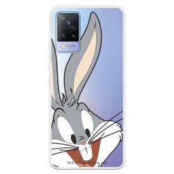 Funda para Vivo V21 5G Oficial de Warner Bros Bugs Bunny Silueta Transparente - Looney Tunes