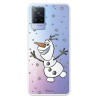 Funda para Vivo V21 5G Oficial de Disney Olaf Transparente - Frozen