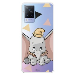 Funda para Vivo V21 5G Oficial de Disney Dumbo Silueta Transparente - Dumbo