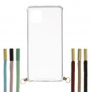 Capa silicone Suporte Cordão Transparente para Samsung Galaxy Note10 Lite