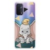 Funda para Oppo A74 5G Oficial de Disney Dumbo Silueta Transparente - Dumbo