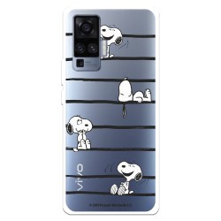 Funda para Vivo X51 Oficial de Peanuts Snoopy rayas - Snoopy