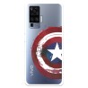 Funda para Vivo X51 Oficial de Marvel Capitán América Escudo Transparente - Marvel